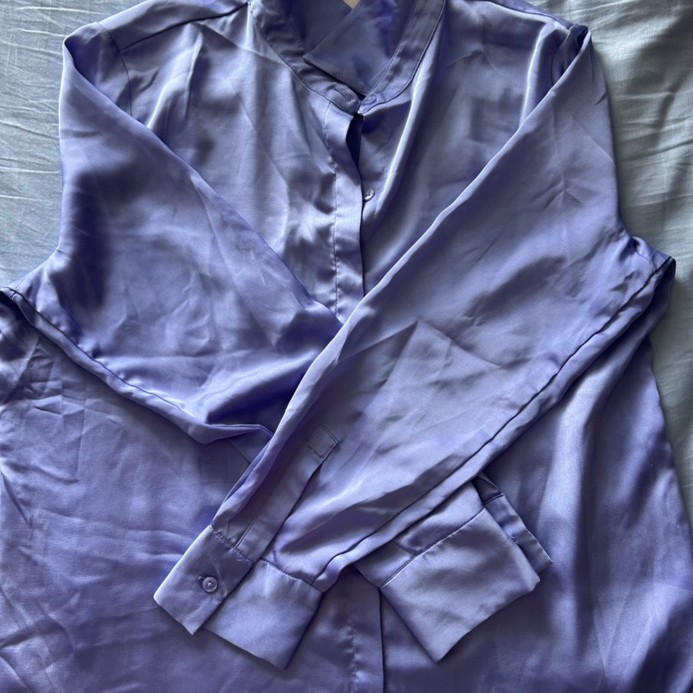 a new day Women's Purple Button Down Shirt